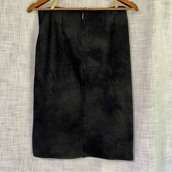 Free People Vegan Leather Crossover Pencil Skirt Size M - Picture 4 of 8